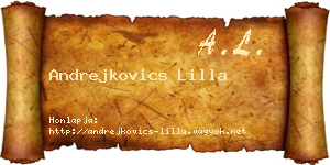 Andrejkovics Lilla névjegykártya