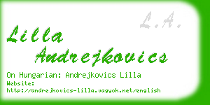 lilla andrejkovics business card